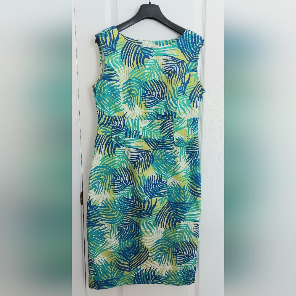 Tropical Leaf Print Dress